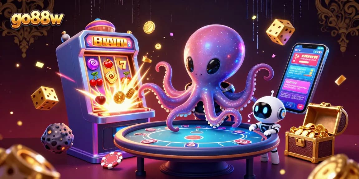 Experience thrilling wins at go88w with a cosmic octopus and jackpot explosion in a vibrant casino world.