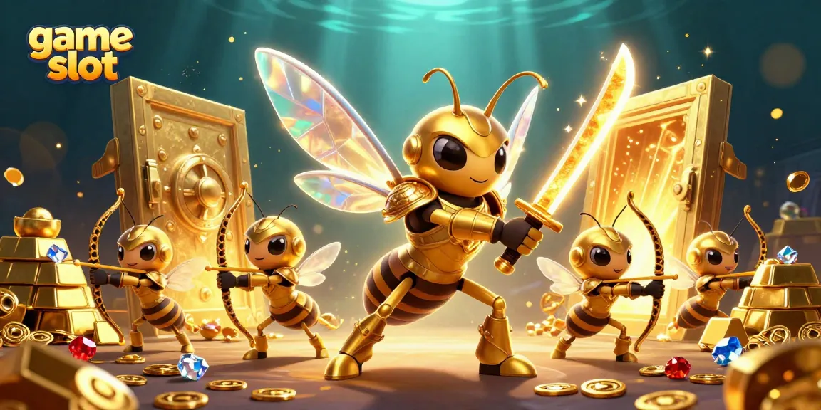 Experience thrilling game slot action with vibrant gems and dynamic characters in this mesmerizing scene.