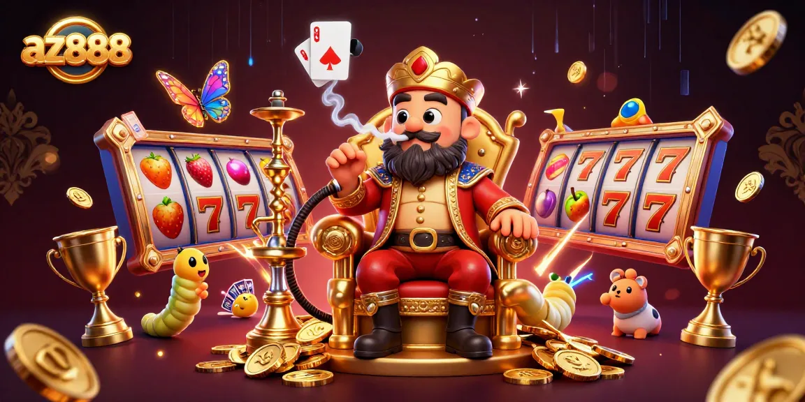 Experience the thrill of winning with az888 as characters fill a vibrant casino scene with excitement and action.