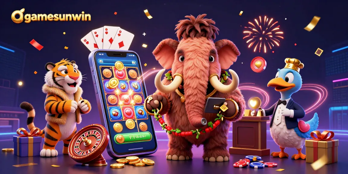 Spin to win at gamesunwin with vibrant casino characters and exciting gaming elements!