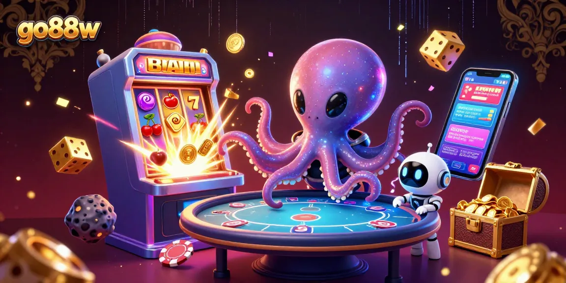 Experience thrilling wins at go88w with a cosmic octopus and jackpot explosion in a vibrant casino world.