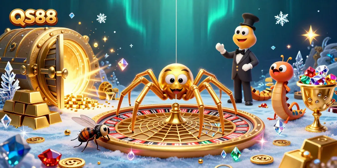 Bet on the exciting golden web of QS88's casino games and shimmering treasures.