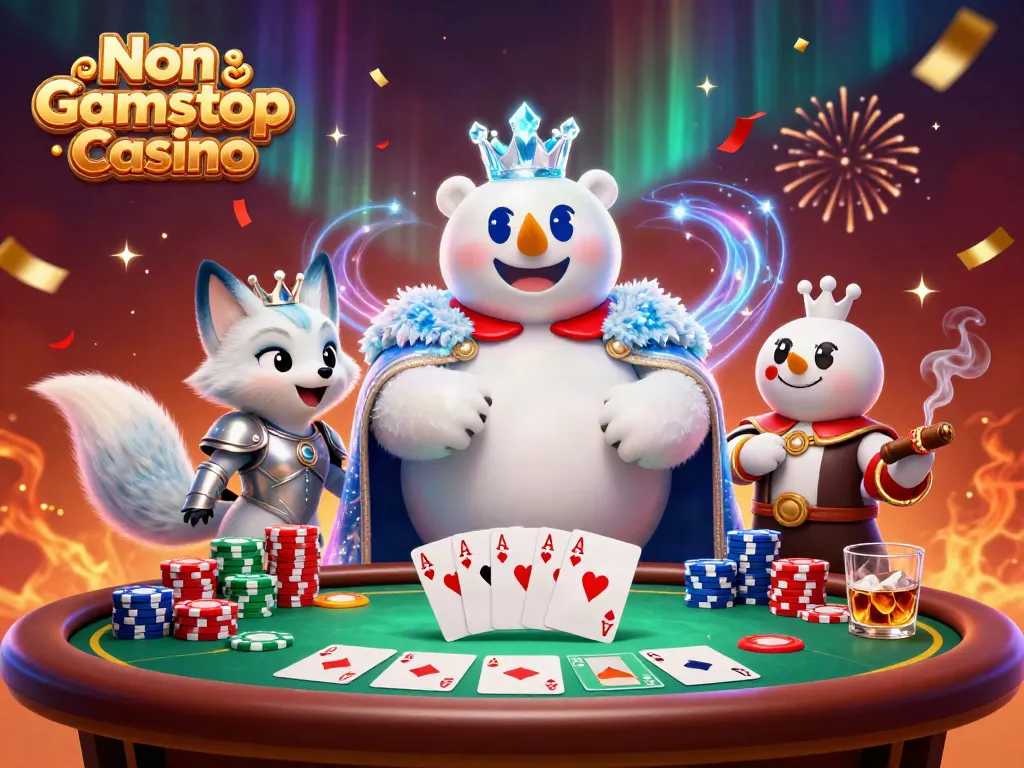 Win big at Non Gamstop Casino with dynamic poker action featuring colorful chips and vibrant celebration.