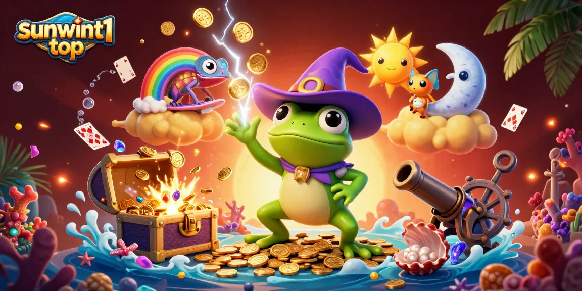 Enjoy thrilling gaming at sunwint1 top with dynamic characters, vibrant coins, and colorful casino elements.